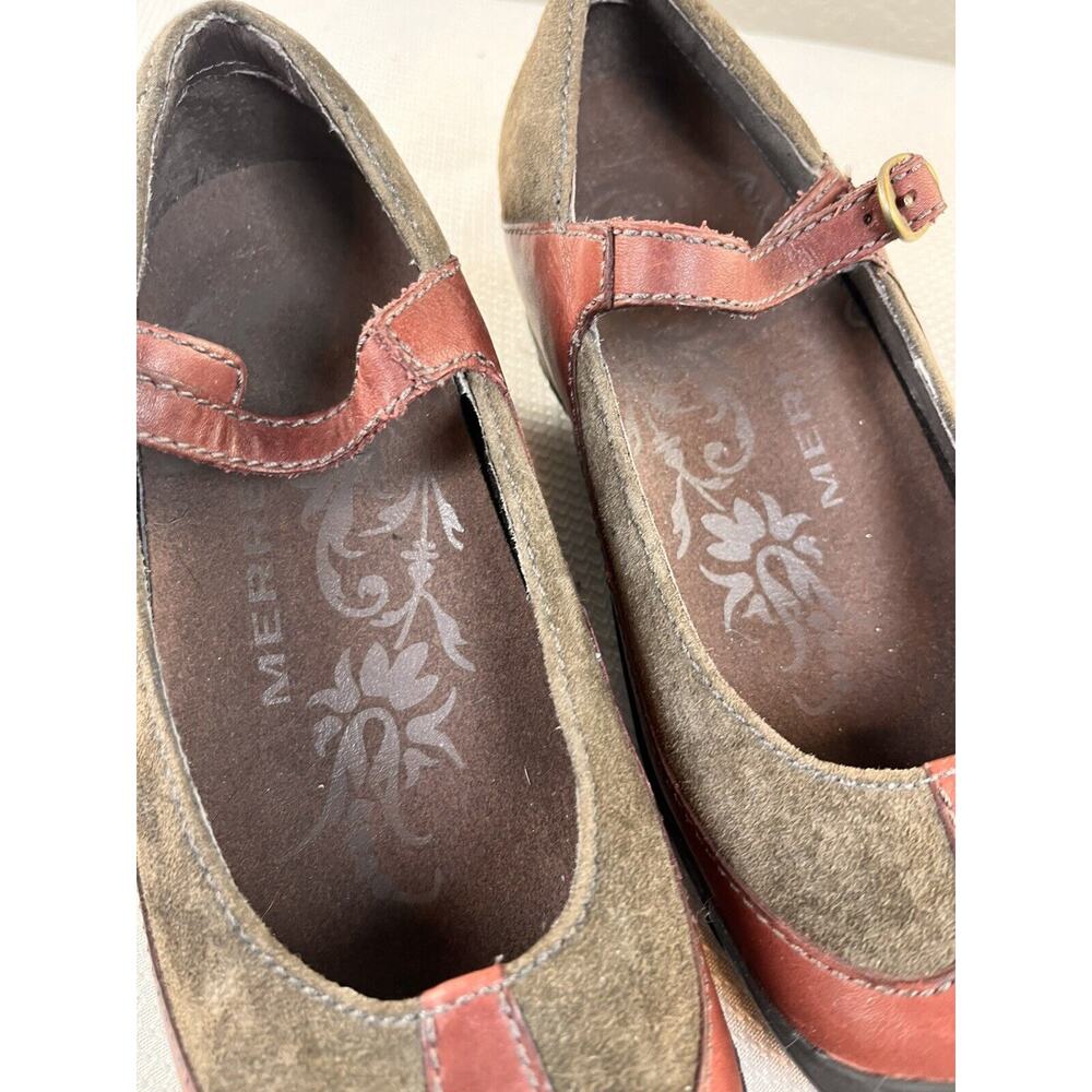 Merrell Womens Plaza Mary Jane 7.5 M Saddle Brown‎ Brick Suede Leather J46102 - Picture 5 of 11